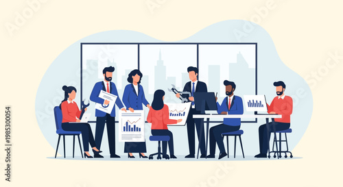 Business people in meeting room.