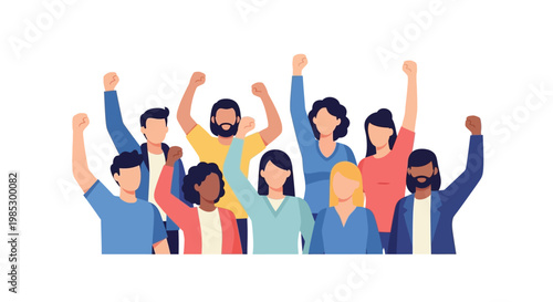 Diverse Group of People Celebrating.