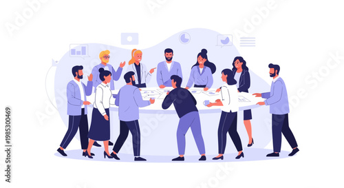 Diverse group of business people.