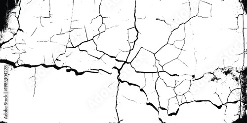 Realistic destruction effect with broken surface pattern.