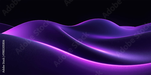 Abstract purple smoky wave background with glowing flowing lines and smooth vibrant energy design