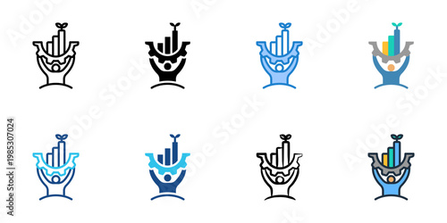 Bootstrapping icons set multiple style collection. Editable stroke 
