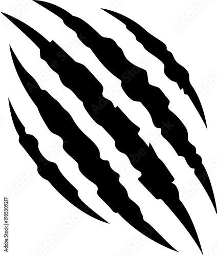 vector silhouette of claw mark