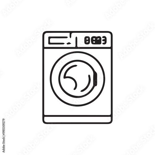 Stylish front loading washing machine for efficient laundry and fresh clean clothes