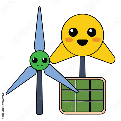 olar cells convert sunlight into clean electricity, while wind energy harnesses air movement through turbines. Together, they provide renewable, eco-friendly power for a sustainable future.
