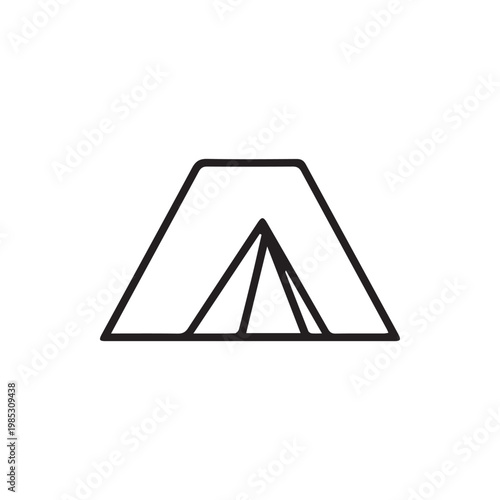 Clean Line Art Tent Symbol for Wilderness Escapes Backpacking and Nature Travel