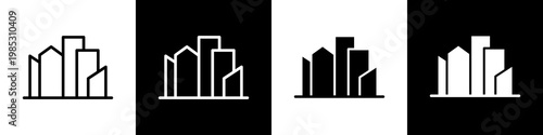 Luxury Real Estate black and white icon design concept