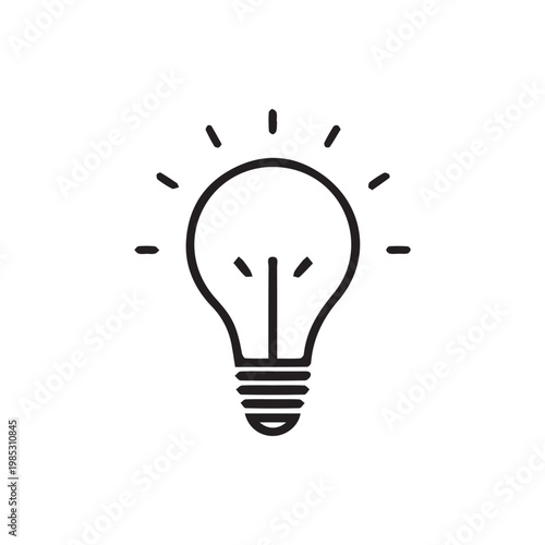 Brilliant concept outline an illuminating symbol of innovation and creative thought