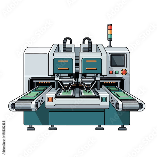Automated SMT Pick and Place Machine for Electronics Assembly