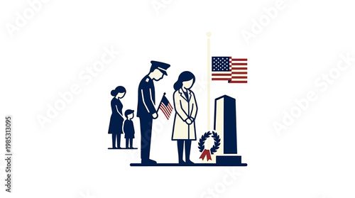 Memorial Day Ceremony at a Cemetery