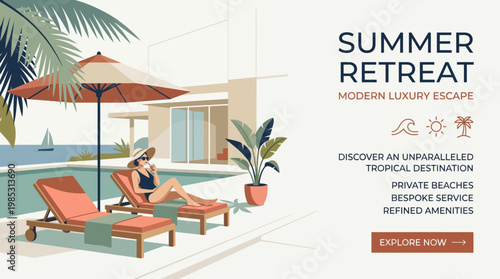 Luxury Summer Resort Banner Template