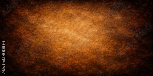 A dark and aged grunge background with a textured brown paper surface creates a vintage antique wall backdrop featuring a rough and dirty parchment design with ample space