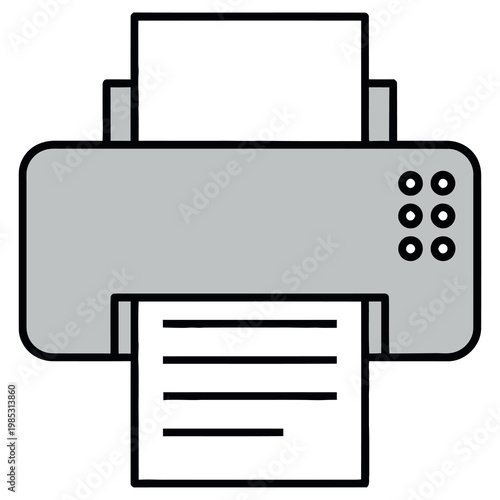 Printer with paper output document