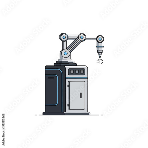 Industrial robotic arm manufacturing system with automated precision