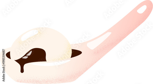 Running Filling Yuanxiao on Spoon