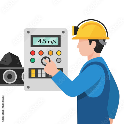 Miner Adjusting Control Panel for Coal Conveyor Belt System