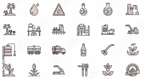 Collection of Industry and Nature Icons.
