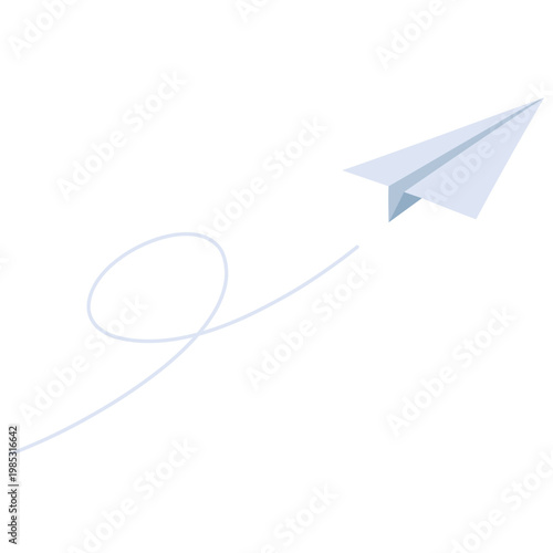 Paper Plane Airplane Message Icon Illustration