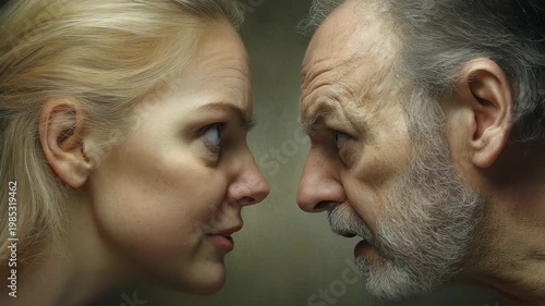 selective focus emotional conflict between individuals in misunderstanding dialogue