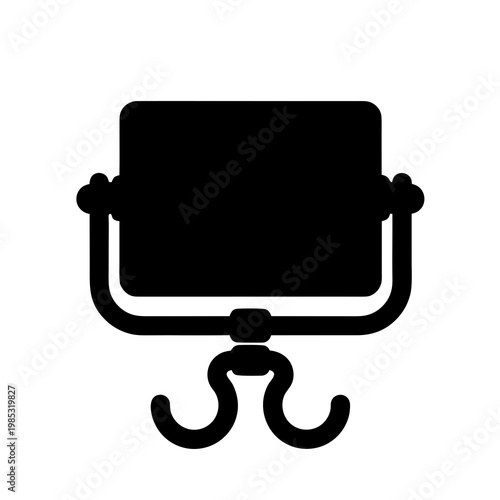 Black hook, hanger icon, industrial hook, metal hook, vector
