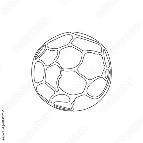 Minimalist Continuous Line Art of a Black Peppercorn for Essential Oil Distillation Symbolizing Spicy Vitality