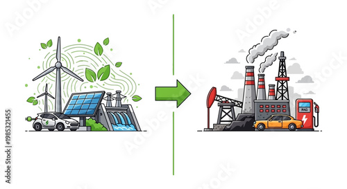 Renewable Energy Versus Fossil Fuels.