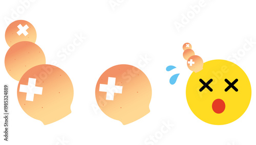 たんこぶのイラストセット