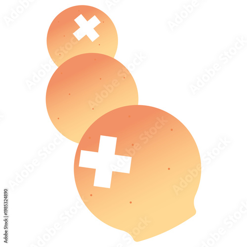 重なったタンコブのイラスト素材