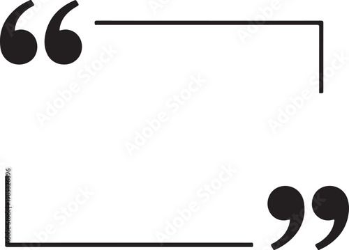 Black quotation mark brackets on white background quotation marks black lines typography punctuation