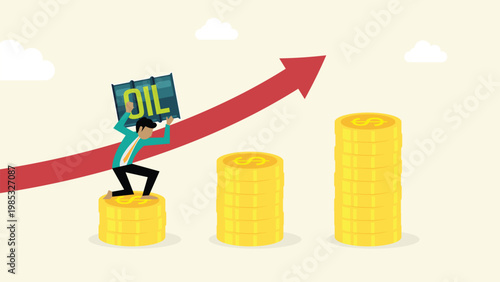 Global energy crisis, crude oil price hike, oil barrel cost, petroleum production and fuel industry