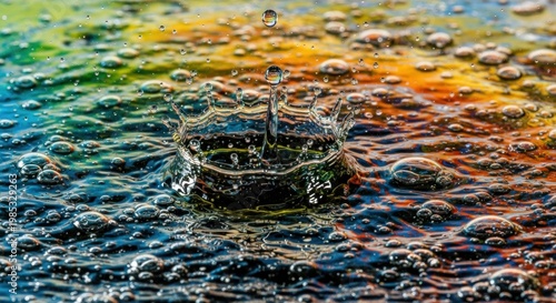 water splash on black background