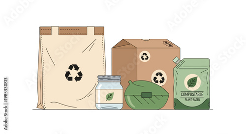 Eco-friendly packaging design with recyclable and reusable materials