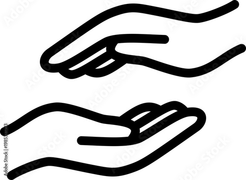 Helping Hands Line Icon