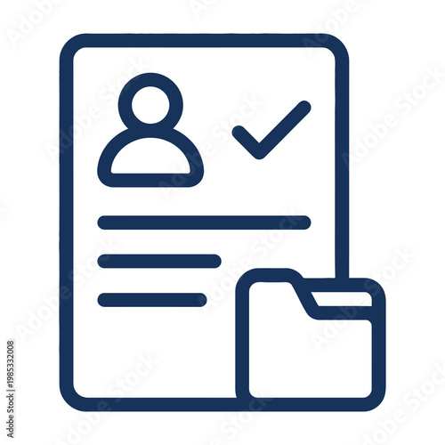 Resume document with checkmark and person icon