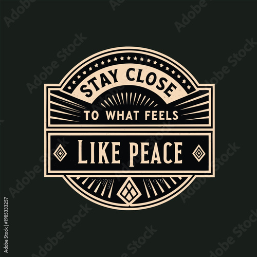 Inspirational quote about finding inner peace and staying calm