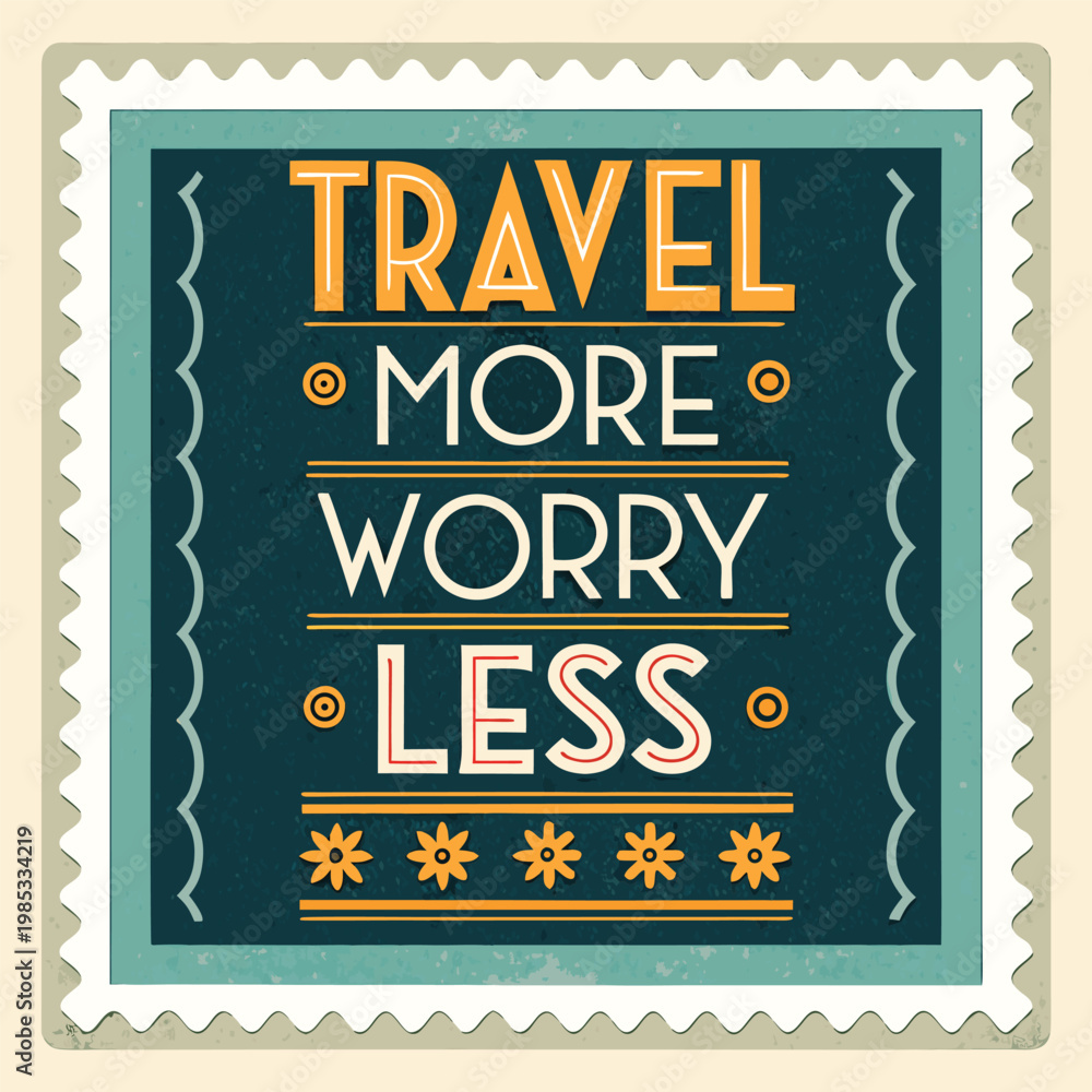 Fototapeta premium Vibrant travel quote with airplane, hot air balloon and clouds