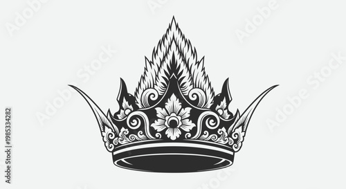 Ornate Crown Tattoo Design