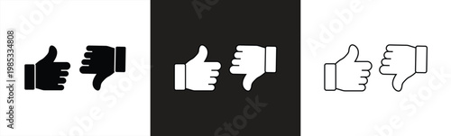 Thumb up & thumb down icon. like symbol. Vector