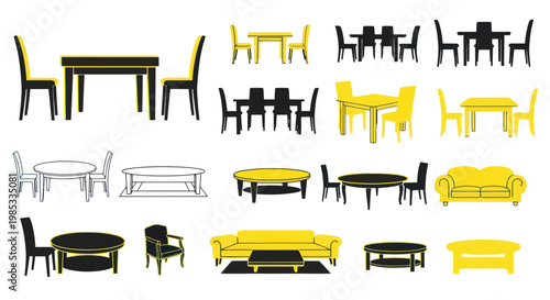 Modern Furniture Collection: Dining Tables, Chairs, Sofas, and Coffee Tables