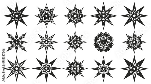 A striking black and white starburst design. Ideal for modern backgrounds, digital art, or adding a bold graphic element to websites and marketing mat