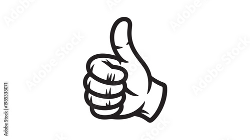 Thumbs Up Hand Gesture On White Background For Approval Concepts
