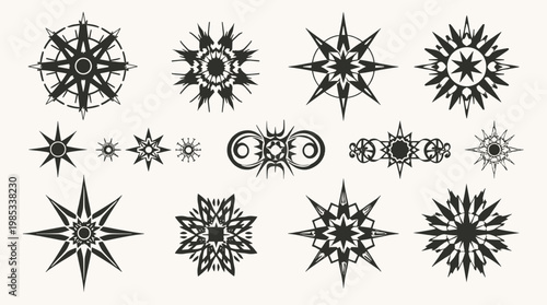 A minimalist composition featuring sharp, dark geometric shapes against a soft, neutral background. Ideal for modern design projects and conveying con