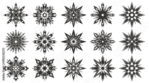 A minimalist, black and white abstract depiction of a maple leaf. Ideal for autumnal themes, Canadian symbolism, or as a versatile graphic element for