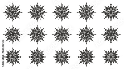 A striking black and white illustration of a sunflower, offering a minimalist aesthetic. Perfect for backgrounds, nature-themed designs, or conveying 