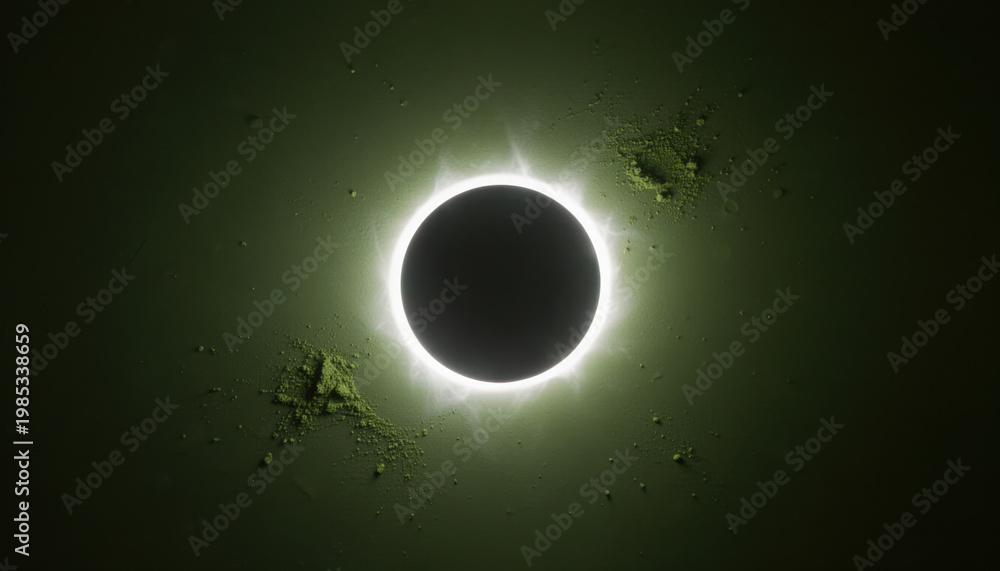 Obraz premium Eclipse with Glowing Halo and Cosmic Debris
