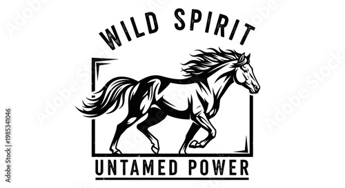 Wild Spirit Horse Silhouette - Untamed Power