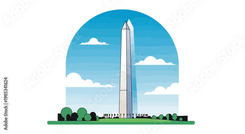 Washington Monument Vector Illustration