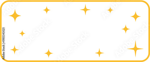 Sparkling stars and twinkling lights frame with a blank space for your text or message