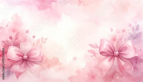 Blush Pink Watercolor Coquette Wash Background with Dreamy Floral Silhouettes and Soft Texture, Ethereal Romantic Aesthetic for Wedding Invitation, Beauty Blog, and Feminine Branding