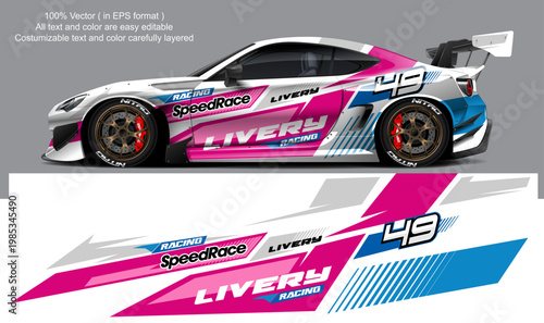 car livery graphic vector. abstract grunge background design for vehicle vinyl wrap and car branding